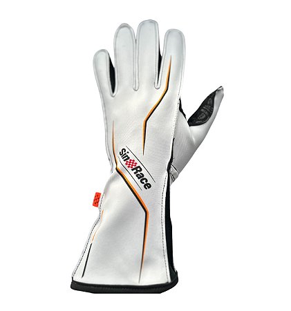 LUVA KART SINRACE S1 - BRANCO/LARANJA