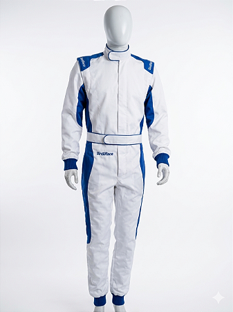 Macacão Kart SinRace S2 - Branco/Azul