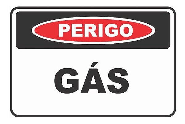 Placa Pvc Perigo Gás Auto-adesiva Jaime