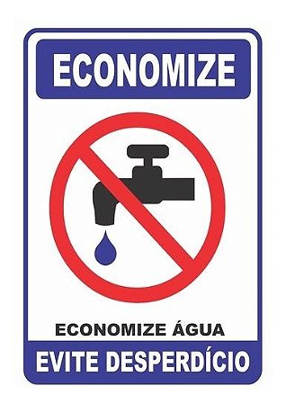 Placa Pvc Economize Água Auto-adesiva Jaime