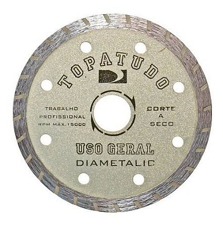 Disco De Corte Diamantado Turbo 110mm Topa Tudo Diametalic
