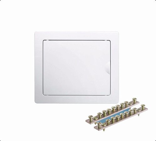 Quadro De Distribuição 6/8 + Barramentos Embutir Fame