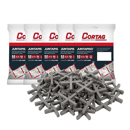 Kit 500 Espaçador Cruzeta Juntapiso Azulejo 3,0mm Cortag