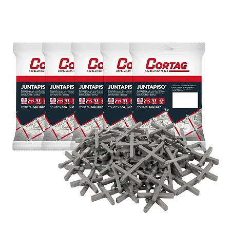 Kit 500 Espaçador Cruzeta Juntapiso Azulejo 2,0mm Cortag