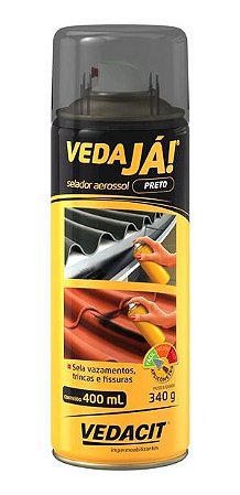 Selador Multiuso Vedajá Preto 400ml Vedacit