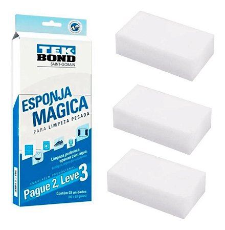 Esponja Mágica C/ 3 Unidades Tekbond
