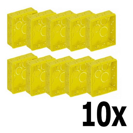 Kit 10 Caixa De Luz Embutir 4x4 Parede Reforçada Tigre