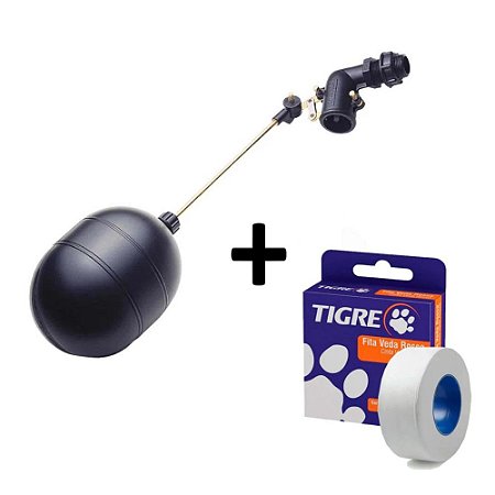 Kit Boia 3/4 Alta Vazão Acqualimp e Fita Veda Rosca Tigre