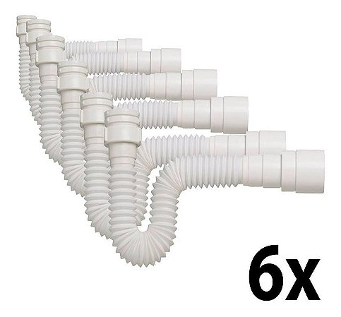 Kit 6 Sifão Multiuso P/ Pia/lavatório/tanque 66cm Tigre