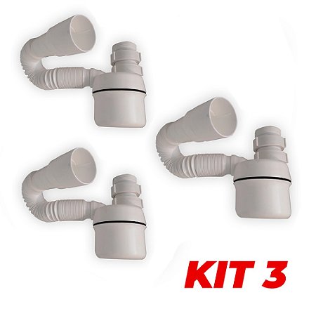 Kit 3 Sifão Ajustável Multiuso Copo Tigre