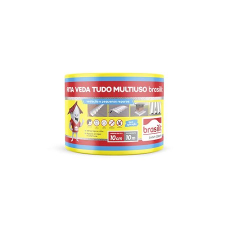 Fita Autoadesiva Vedatudo Impermeabilizante Telhado 10mX10cm