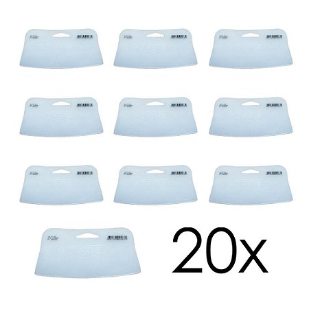 Kit 20 Aplicador Espátula Celuloide Silicone P/ Massa Tigre