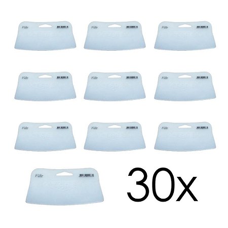 Kit 30 Aplicador Espátula Celuloide Silicone P/ Massa Tigre