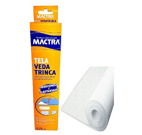 Tela Vedatrinca Impermeabilização 25cm x 5m Mactra