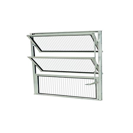 Vitro Basculante 60x80 Alumínio Vidro Canelado Janellot