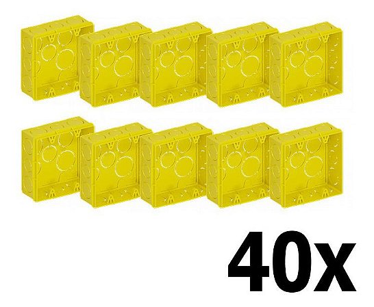 Kit 40 Caixa De Luz Embutir 4x4 Parede Reforçada Tigre