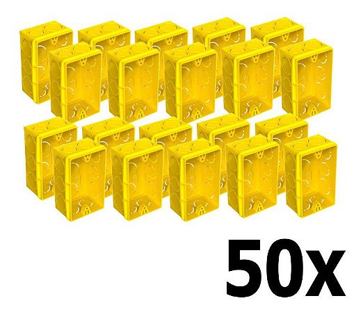 Kit 50 Caixa De Luz Embutir 4x2 Parede Reforçada Tigre