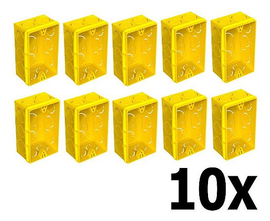 Kit 10 Caixa De Luz Embutir 4x2 Parede Reforçada Tigre