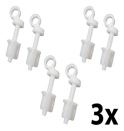 Kit 3 Conjunto De Fixação P/ Assento Sanitário Tpjpf Astra