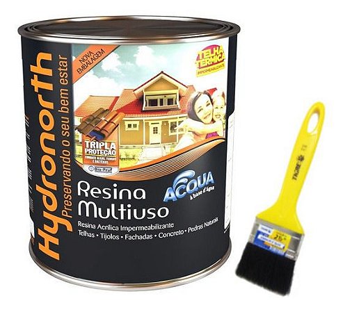 Resina Acrílica Acqua 3,6l Hydronorth + Trincha Média 519