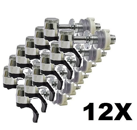 Kit 12 Torneira Para Filtro Cromada Gama