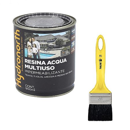 Resina Acrílica Acqua 900 Ml Hydronorth + Trincha Média