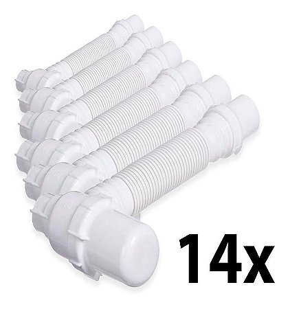 Kit 14 Sifão Copo Sanfonado P/ Pias/lavatórios/tanques Astra