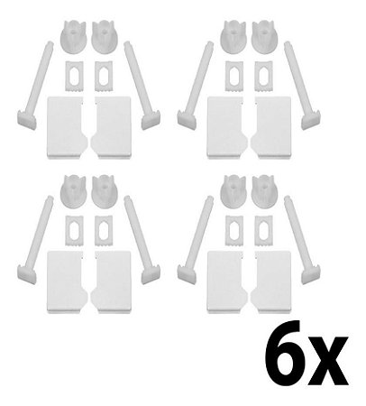 Kit 6 Conjunto Parafuso Fixação De Assentos Sanitários Astra