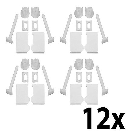 Kit 12 Conjunto Parafuso Fixação Assentos Sanitários Astra
