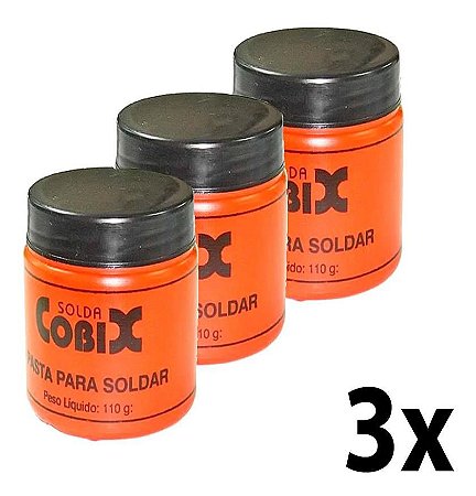 Kit 3 Pasta Para Soldar 110 Gramas Cobix