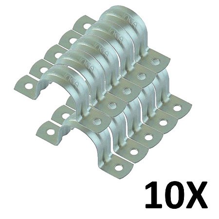 Kit 10 Abraçadeiras de Metal Canos e Tubulações Tipo U 3/4''
