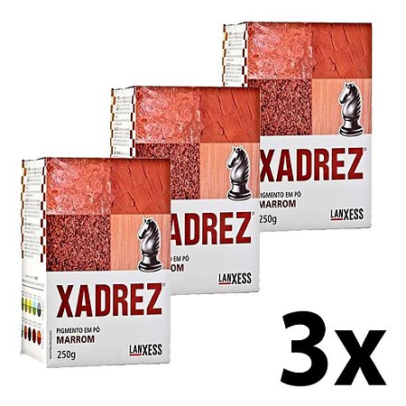Kit 3 Pigmento Em Pó Xadrez 250g Marrom