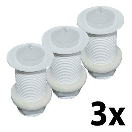Kit 3 Válvula P/ Tanque E Lavatório 82mm Astra