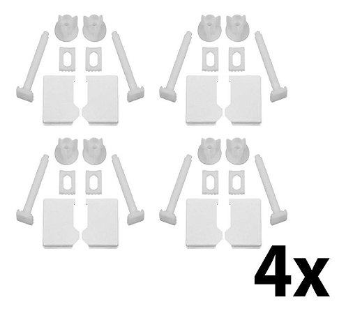 Kit 4 Conjunto Parafuso Fixação De Assentos Sanitários Astra