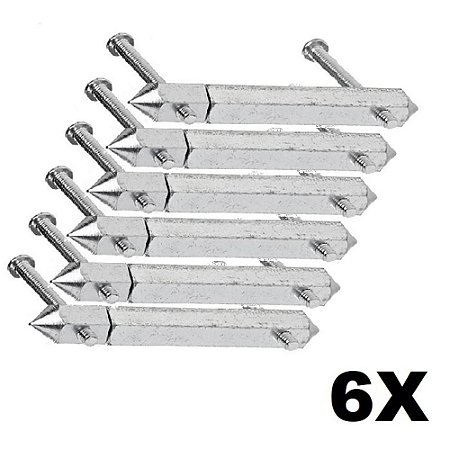 Kit 6 Reparo de Abas P/ Caixa de Teto Marcai