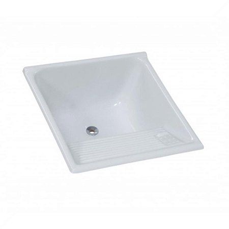 Tanque Mármore Sintético Granitado 62x62cm Gelo Rorato
