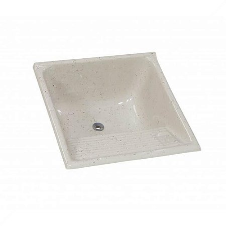 Tanque Mármore Sintético Granitado 62x62cm Bege Rorato