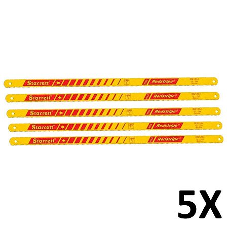 Kit 5 Serrinha Starrett Para Arco Metais Aço PVC 24 Dentes