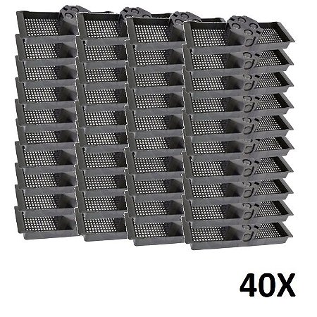 Kit 40 Caixa Luz Suporte P/ Laje Octogonal 30cm Tuboline