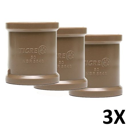 Kit 3 Luva Mista PVC Roscável E Soldável 1.1/2''(50mm) Tigre