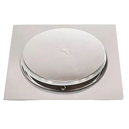Ralo Click Inteligente Banheiro 10cmx10cm Quadrado Central