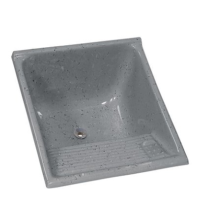 Tanque Mármore Sintético Granitado 62x62cm Cinza Rorato