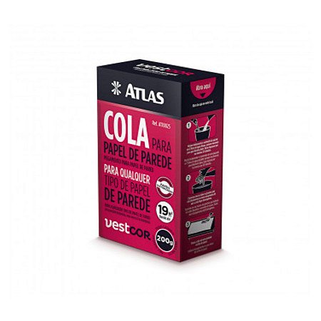 Cola em Pó Papel de Parede Texturizado Vestcor 200g Atlas