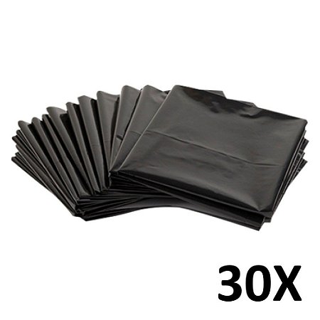 Kit 30 Saco de Lixo Reforçado Resistente Uso Doméstico 30L
