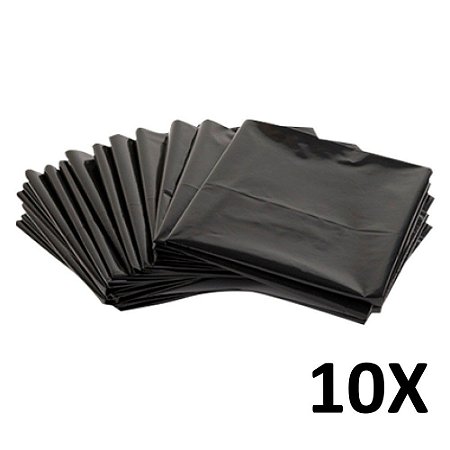 Kit 10 Saco de Lixo Reforçado Resistente Uso Doméstico 100L