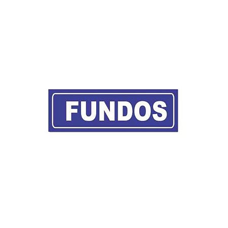 Placa de Aviso e Sinalização Portas Fundos 15cmx5cm