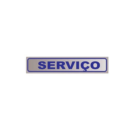 Placa de Aviso Sinalização Portas Serviço 25cmx5cm