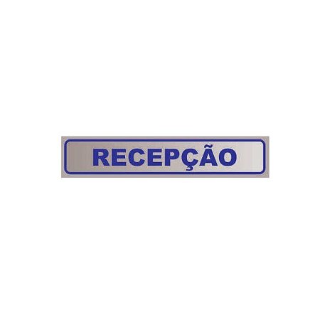 Placa de Aviso Sinalização Portas Recepção 25cmx5cm