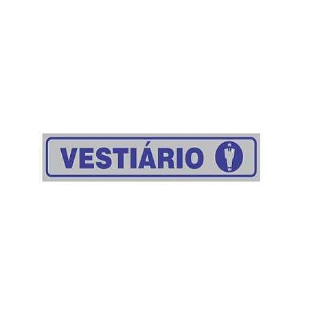 Placa Aviso Sinalização Portas Vestiário Masculino 25cmx5cm