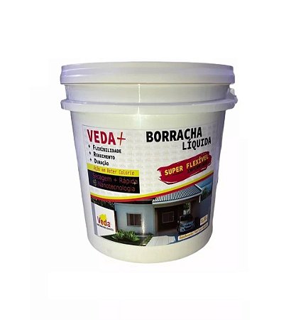 Veda + Borracha Líquida Super Flexível Impermeável Branca 1L